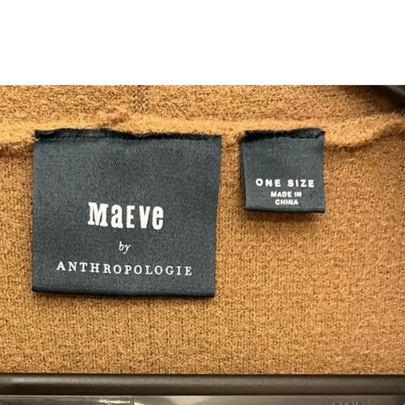 Maeve Anthropologie Structured Thick Shawl Coat w/ Bell Sleeves one sz excellent - Picture 5 of 6